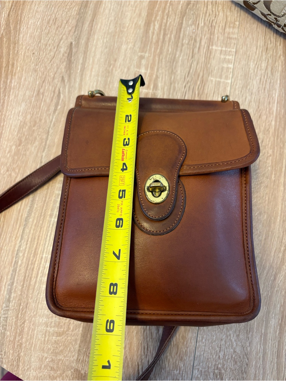Vintage Coach Murphy Crossbody bag in British Tan leather. - Picture 10 of 11